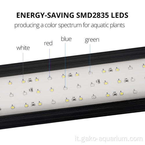 Luce d&#39;acquario a LED WRGB per piante